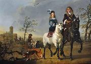 Aelbert Cuyp Lady and Gentleman on Horseback oil painting artist